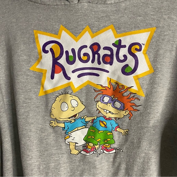 Nickelodeon x Rugrats Gray Graphic Print Sweatshirt Hoodie - Picture 3 of 4